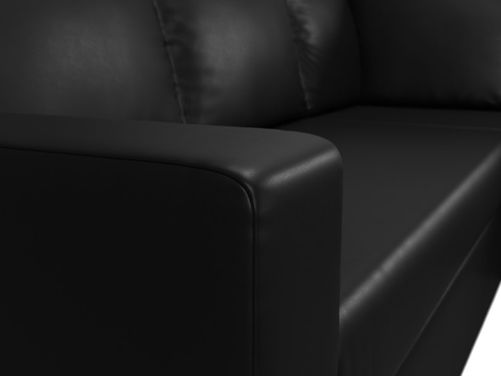 Угловой раскладной диван Оливер, Черный (экокожа) в Перми - изображение 5