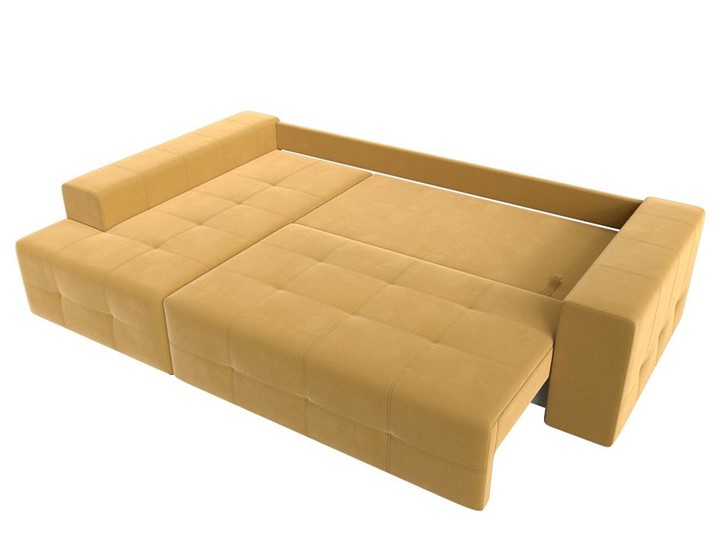 Угловой раскладной диван Перри, Желтый (микровельвет) в Перми - изображение 2