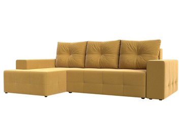 Угловой раскладной диван Перри, Желтый (микровельвет) в Перми