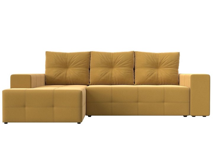 Угловой раскладной диван Перри, Желтый (микровельвет) в Перми - изображение 4