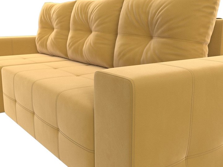 Угловой раскладной диван Перри, Желтый (микровельвет) в Перми - изображение 5