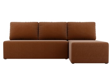 Угловой диван с оттоманкой Поло, Коричневый (рогожка) в Перми - предосмотр 1