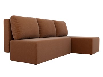 Угловой диван с оттоманкой Поло, Коричневый (рогожка) в Чайковском - предосмотр 2