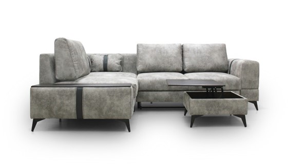 Угловой диван с узкой спинкой Даллас  м6,2+м3+м4+м9+м6+м15 отдельный +2 малые подушки+ящик в малой части в Перми - изображение