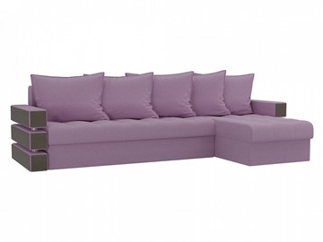 Угловой раскладной диван Венеция, Сиреневый (микровельвет) в Перми - предосмотр