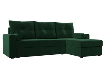 Угловой раскладной диван Верона Лайт, Зеленый (велюр) в Перми