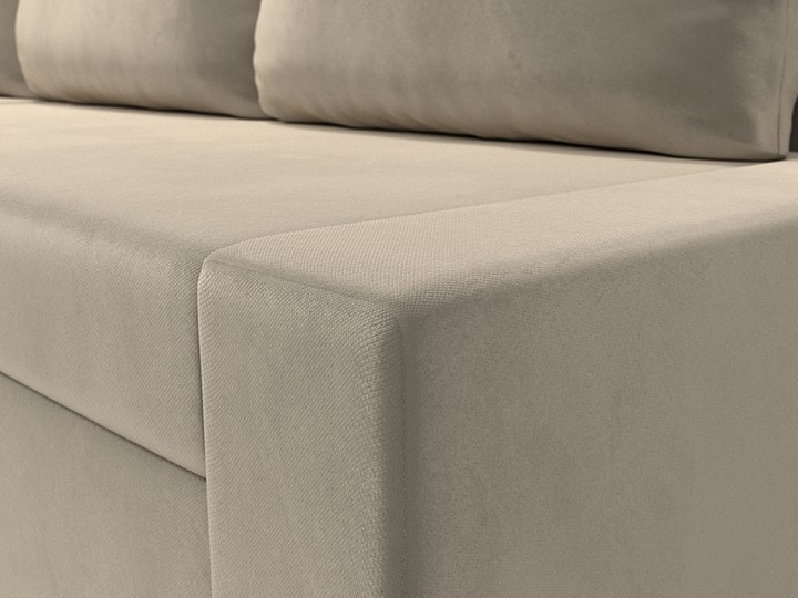 Угловой диван для гостиной Версаль, Бежевый/Зеленый (микровельвет) в Березниках - изображение 3
