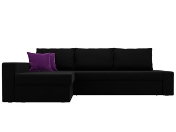 Угловой диван Версаль, Черный/Фиолетовый (микровельвет) в Перми - предосмотр 1