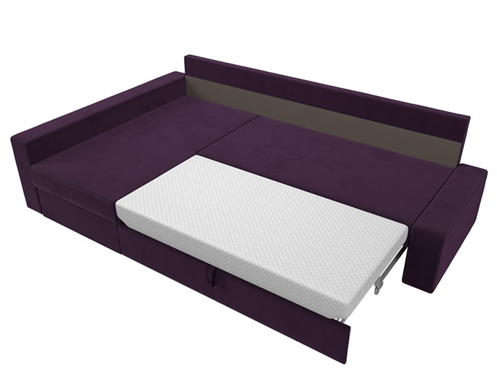 Угловой диван Версаль, Фиолетовый/Бежевый (велюр) в Перми - изображение 5