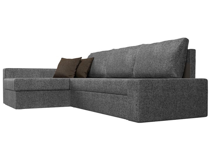 Угловой диван для гостиной Версаль, Серый/Коричневый (рогожка) в Перми - изображение 2