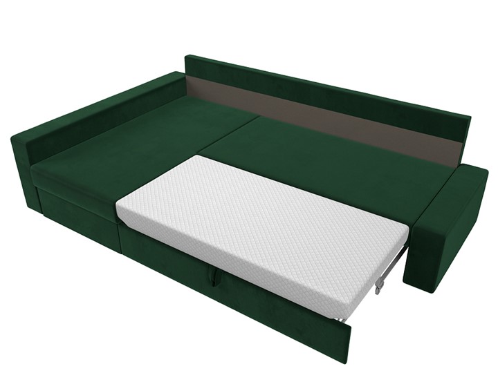 Угловой раскладной диван Версаль, Зеленый/Бежевый (велюр) в Перми - изображение 5