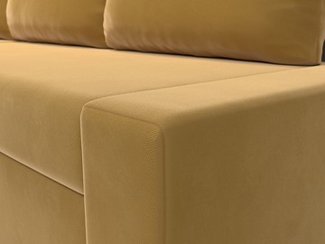Угловой диван для гостиной Версаль, Желтый/Коричневый (микровельвет) в Перми - предосмотр 3