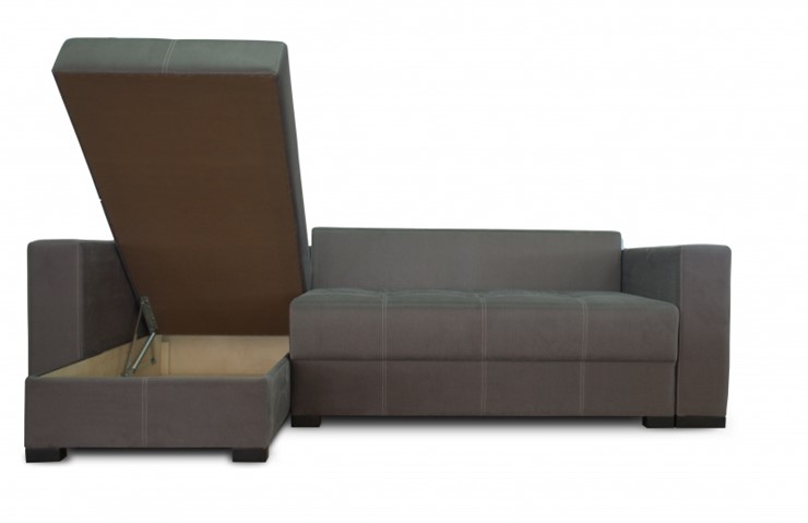 Угловой диван Fashion soft 210 (Uno grey + Brix latte) в Перми - изображение 2