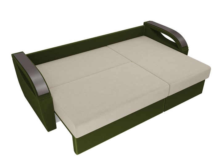 Угловой диван Форсайт, бежевый/зеленый (микровельвет) в Перми - изображение 2
