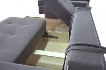 Угловой диван Fashion soft 210 (Uno grey + Brix latte) в Перми - предосмотр 3