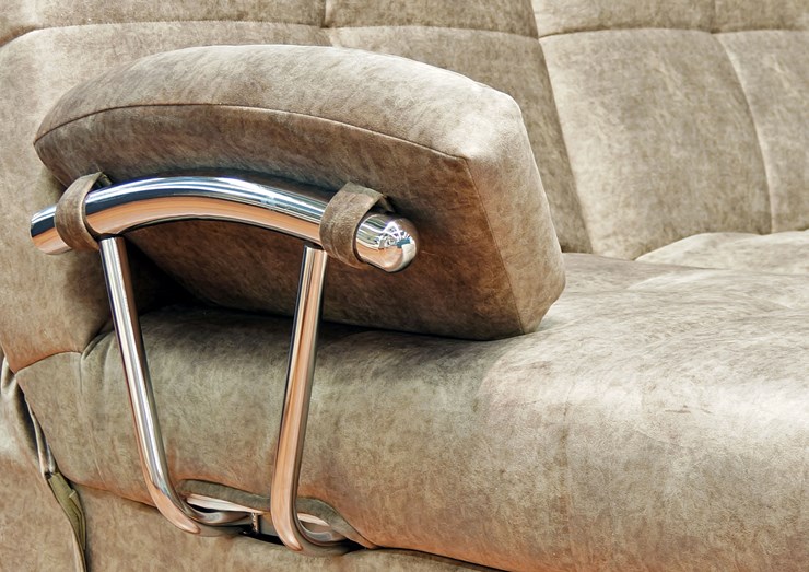 Угловой диван Милана 6 ДУ с хром. подлокотниками, НПБ в Перми - изображение 6