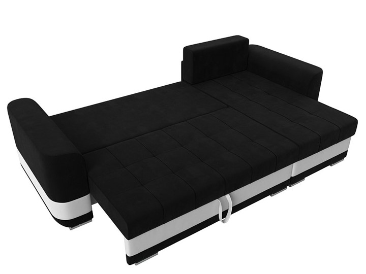 Угловой диван Честер, Черный/белый (вельвет/экокожа) в Перми - изображение 7