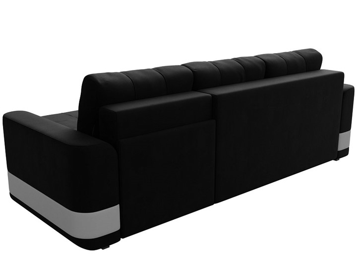Угловой диван Честер, Черный/белый (вельвет/экокожа) в Перми - изображение 8