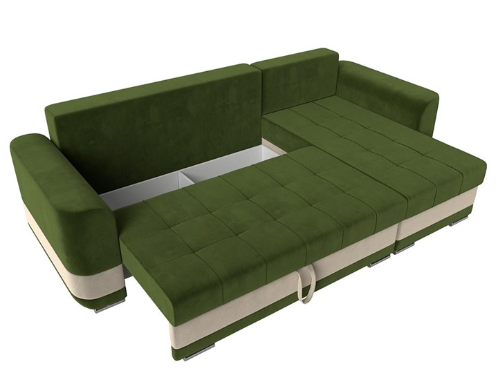 Угловой диван Честер, Зеленый/бежевый (вельвет) в Перми - изображение 6