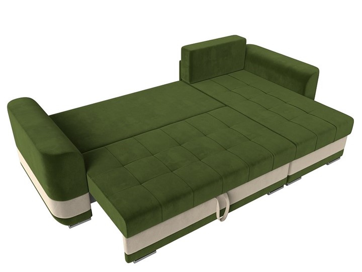 Угловой диван Честер, Зеленый/бежевый (вельвет) в Перми - изображение 7