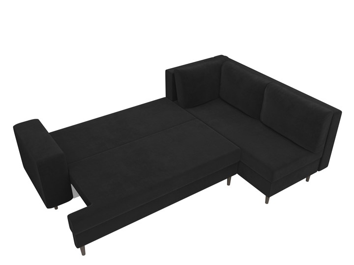 Угловой диван Сильвана, Черный (велюр) в Перми - изображение 6