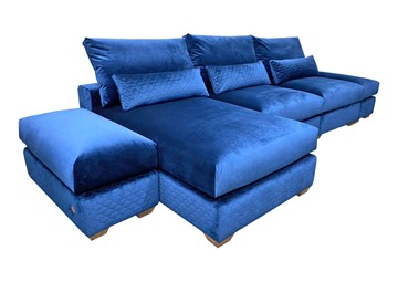 Угловой диван V-10-M ДУ (ПУФ2+Д4+ПС+ПС+ПУФ2), Memory foam в Перми