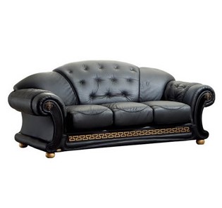 Прямой диван Versace (3-х местный) black в Березниках