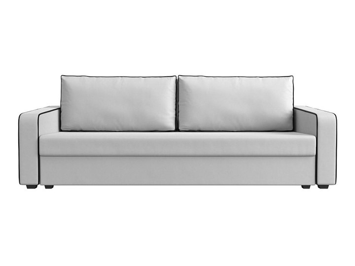 Прямой диван Лига-009, Белый\Черный (Экокожа) в Перми - изображение 7