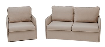 Набор мебели Амира бежевый диван + кресло в Перми - предосмотр