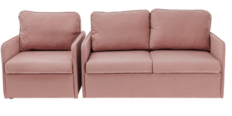 Набор мебели Амира розовый диван + кресло в Перми - изображение 1