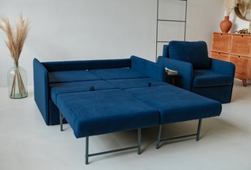 Мебельный набор Амира синий диван + кресло в Перми - предосмотр 3