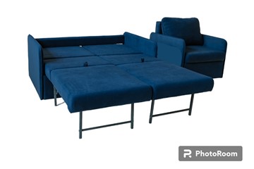 Мебельный набор Амира синий диван + кресло в Перми - предосмотр 4