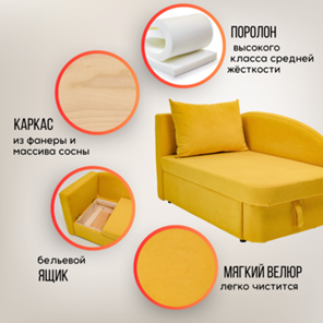 Диван-кровать левая Тедди желтый в Соликамске - предосмотр 18