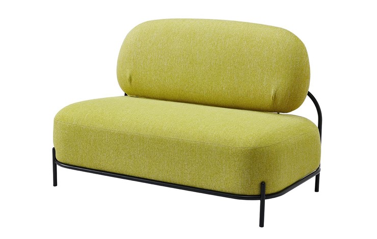 Прямой диван 2-х местный SOFA-06-02 желтый A652-21 в Перми - изображение 1