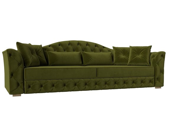 Прямой диван Артис, Зеленый (Микровельвет) в Перми - изображение
