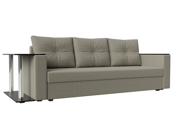 Прямой диван Атланта лайт со столом, Корфу 02 (Рогожка) в Перми
