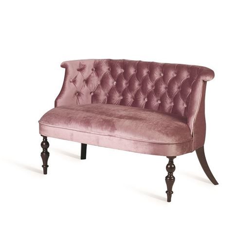 Прямой диван Бархат мини, (темный тон / 24 - розовый) в Перми - изображение 3