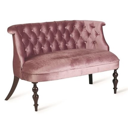 Прямой диван Бархат мини, (темный тон / 24 - розовый) в Перми - изображение