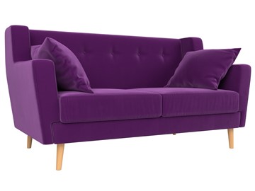 Двухместный диван Брайтон 2, Фиолетовый (микровельвет) в Перми