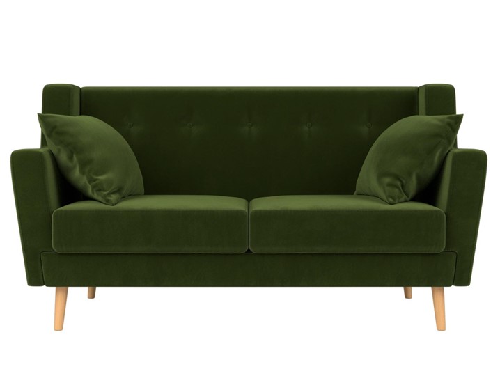 Двухместный диван Брайтон 2, Зеленый (микровельвет) в Перми - изображение 1