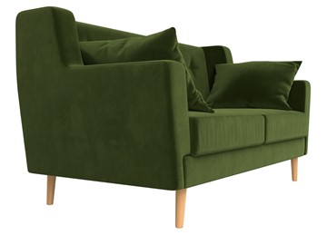 Двухместный диван Брайтон 2, Зеленый (микровельвет) в Перми - предосмотр 2