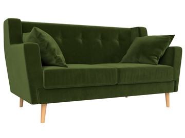 Двухместный диван Брайтон 2, Зеленый (микровельвет) в Перми
