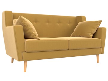 Двухместный диван Брайтон 2, Желтый (микровельвет) в Перми - предосмотр