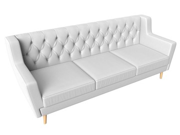 Прямой диван Брайтон 3 Люкс, Белый, без механизма (Экокожа) в Перми - предосмотр 3