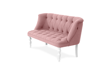 Прямой диван Бриджит розовый ножки белые в Перми