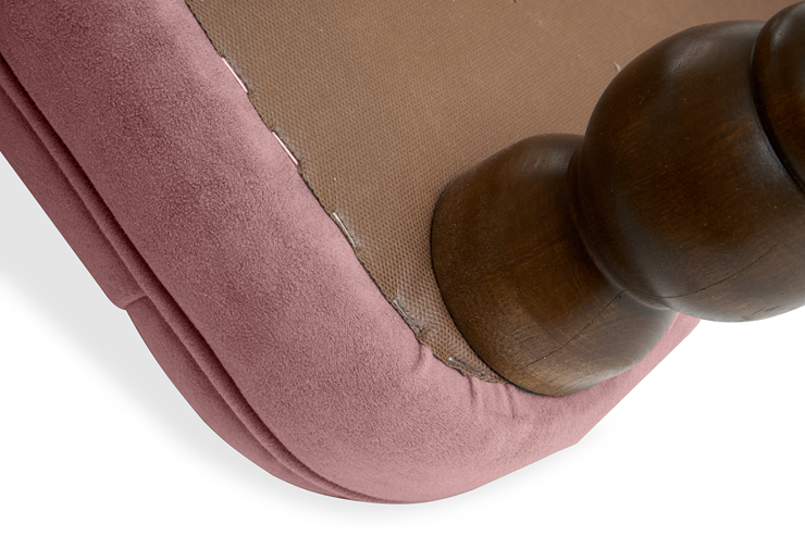 Диван прямой Бриджит розовый ножки коричневые в Перми - изображение 2