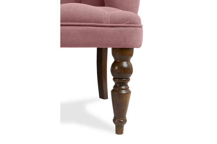 Диван прямой Бриджит розовый ножки коричневые в Перми - изображение 4