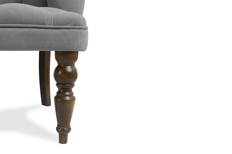 Прямой диван Бриджит серый ножки коричневые в Перми - изображение 3