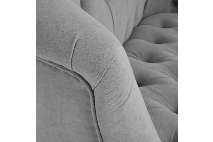 Прямой диван Бриджит серый ножки коричневые в Перми - изображение 5
