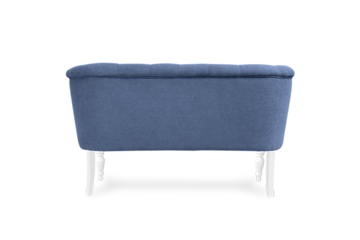 Прямой диван Бриджит синий ножки белые в Перми - изображение 2